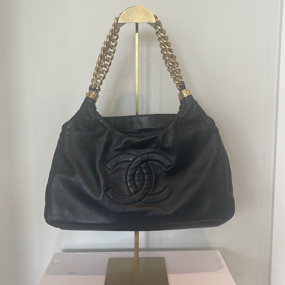 Chanel Coco Mark Chain Shoulder Bag Black